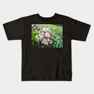 Forest Mushrooms in the Grass Kids T-Shirt